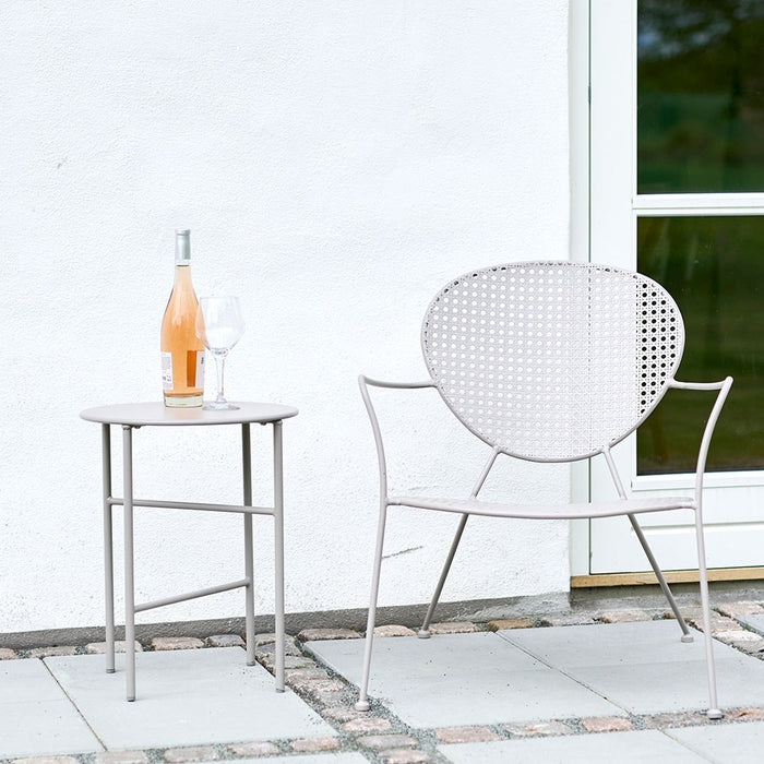 Lisomme Mila metalen tuin bijzettafel grijs - Ø 40 cm