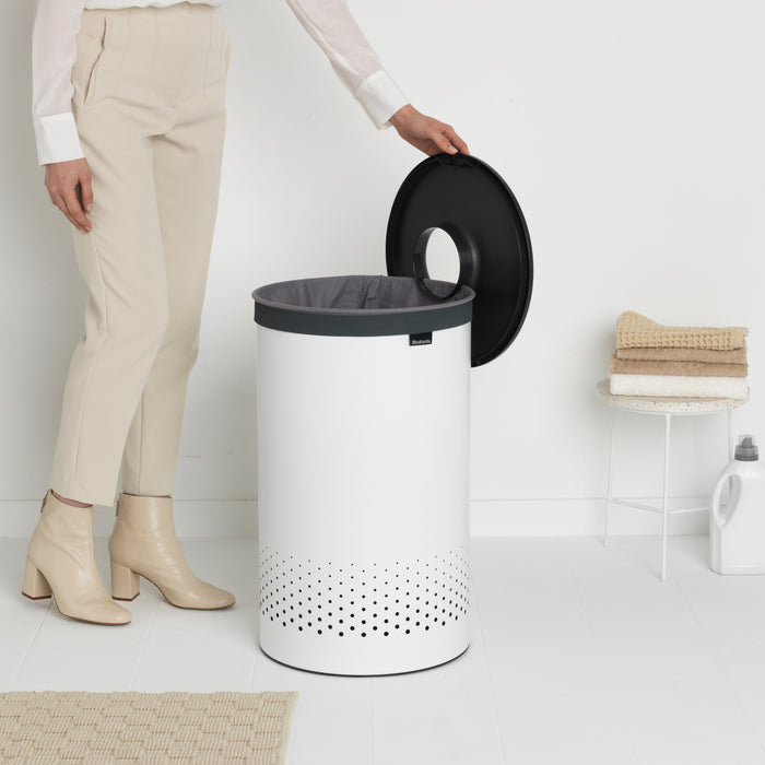 Brabantia Wasbox 60 L - Wit / Dark Grey