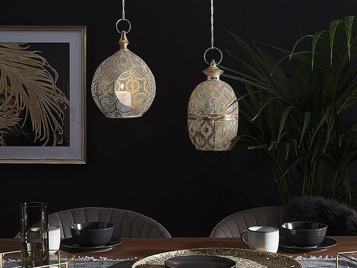 Beliani - AMORGOS - Lantaarn - Goud - Metaal