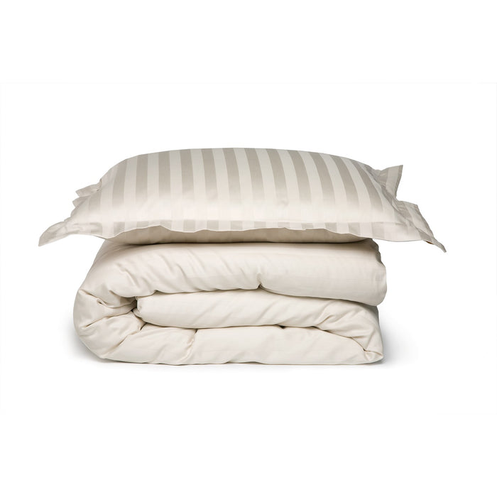 Damai Dekbedovertrek Katoen Satijn Streep Linea - ivory
