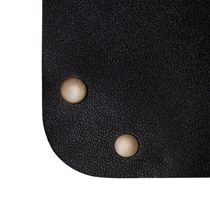 QUVIO Organizer vierkant leer met drukknoppen - Zwart