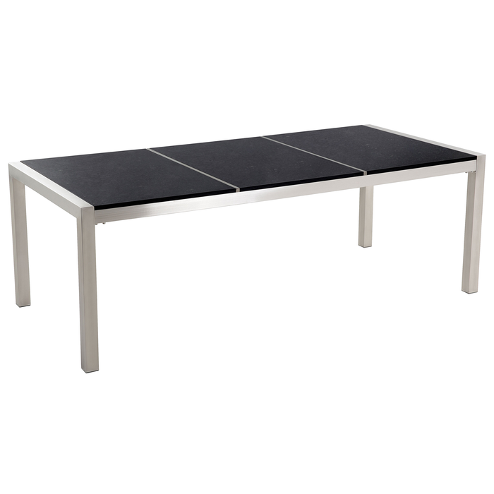 Beliani - GROSSETO - Tuinset voor 8 - Driedelig - Zwart - Graniet