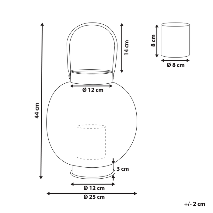 Beliani - LANTAU - Lantaarn - Goud - 40 cm - Metaal