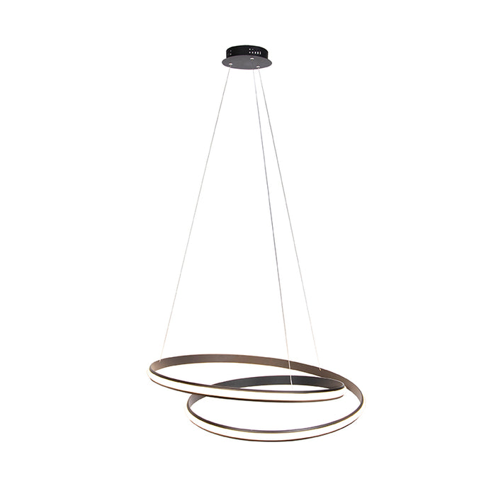 QAZQA Moderne hanglamp zwart 74 cm incl. LED - Rowan