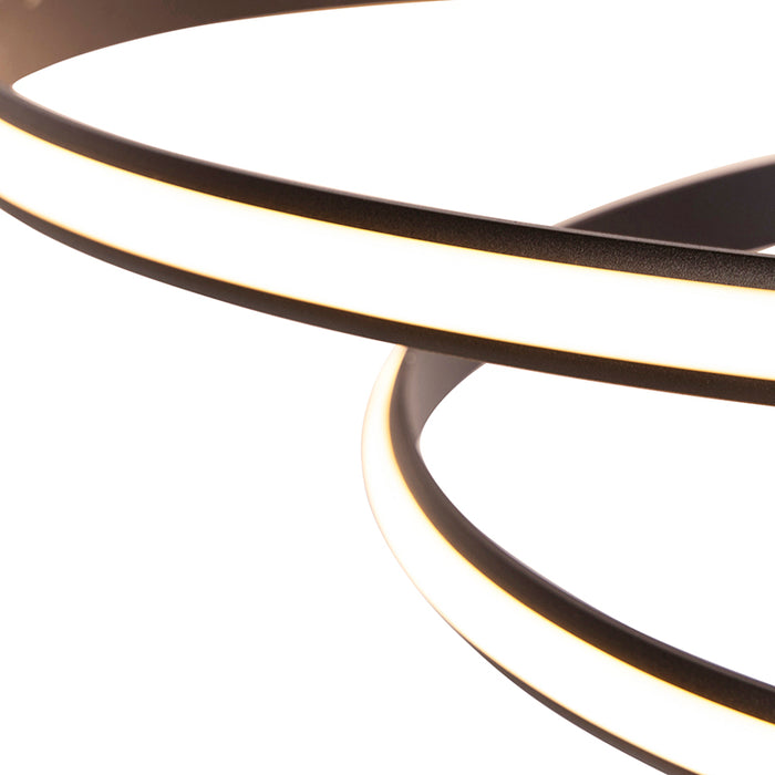 QAZQA Moderne hanglamp zwart 74 cm incl. LED - Rowan