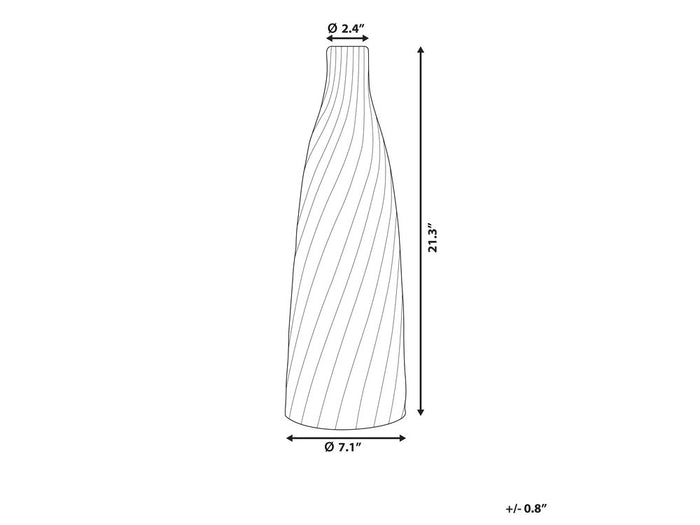 Beliani - FLORENTIA - Decoratieve vaas - Zwart - Terracotta