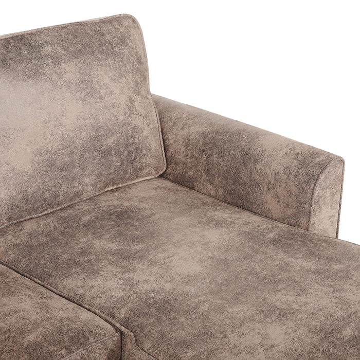 Beliani-NESNA-Hoekslaapbank-Bruin-Linkerzijde-228 cm-Kunstleer