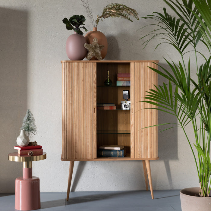 Zuiver Barbier Opbergkast - Lichtbruin