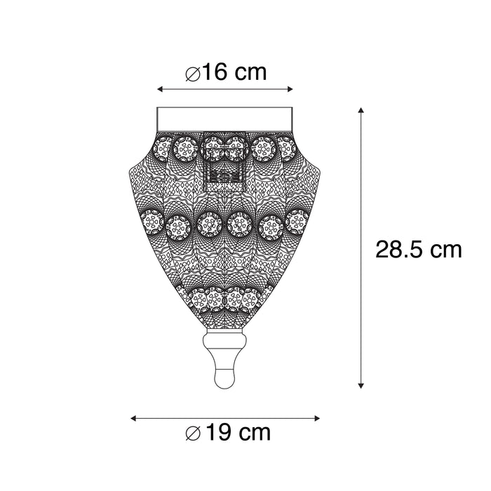 QAZQA Plafondlamp mowgli - Goud|messing - Oosters - D 190mm