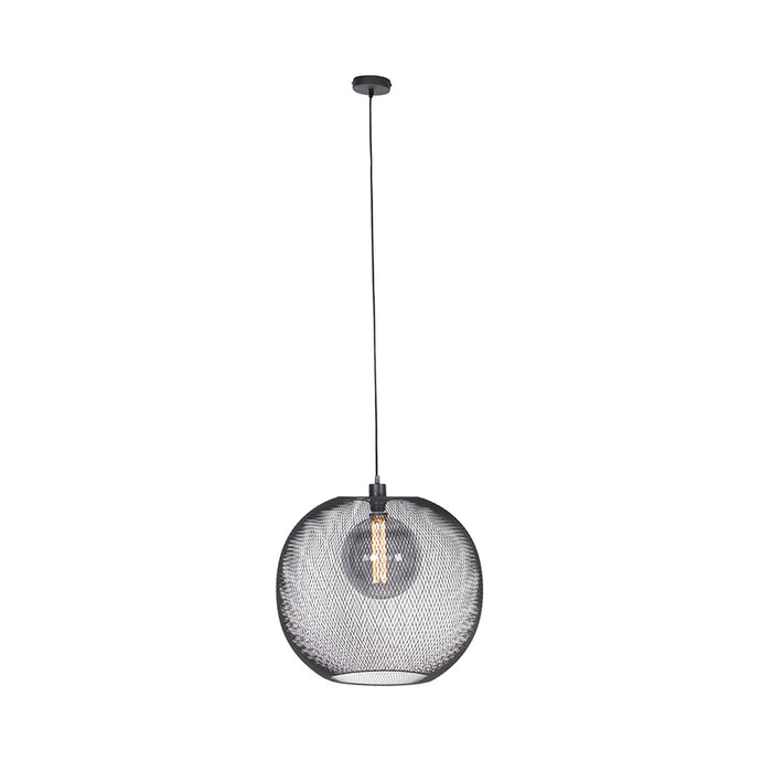QAZQA Hanglamp mesh_ball - Zwart - Modern - D 50cm