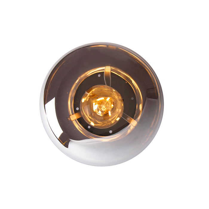 QAZQA Design plafondlamp zwart met smoke glas - Bliss