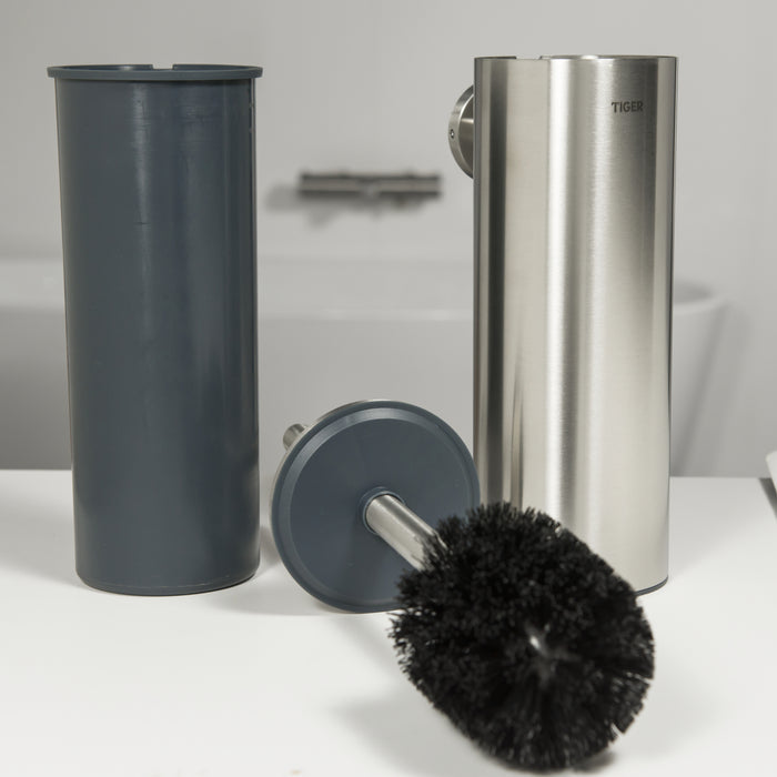 Tiger Boston Toiletborstel met Houder - RVS Geborsteld
