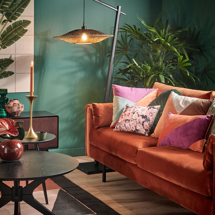 GOOD&MOJO Kalimantan Booglamp - Ø 60 cm - Zwart / Naturel