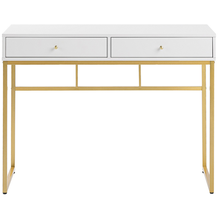 Beliani - DAPHNE - Bureau - Wit|Goud - MDF