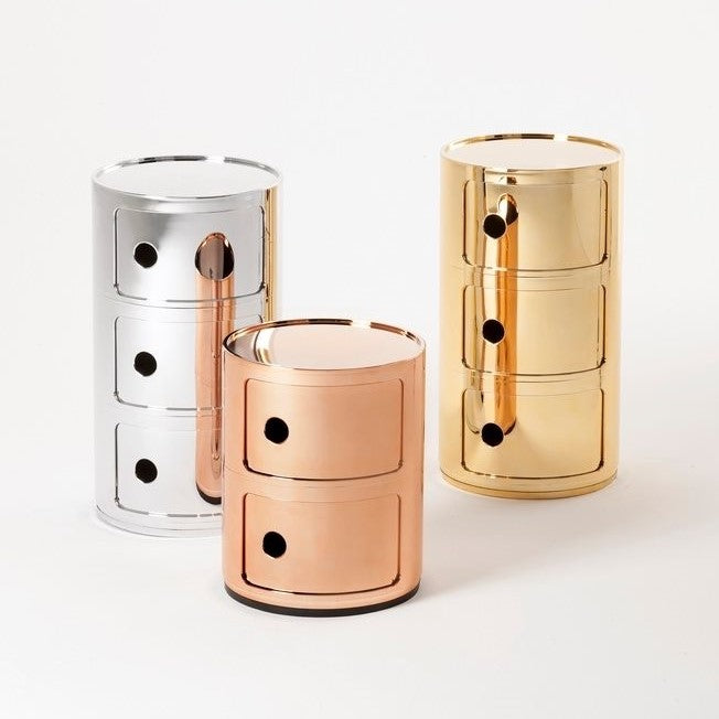 Kartell Componibili Kast Ø 32 cm - 3 Modules - Chrome