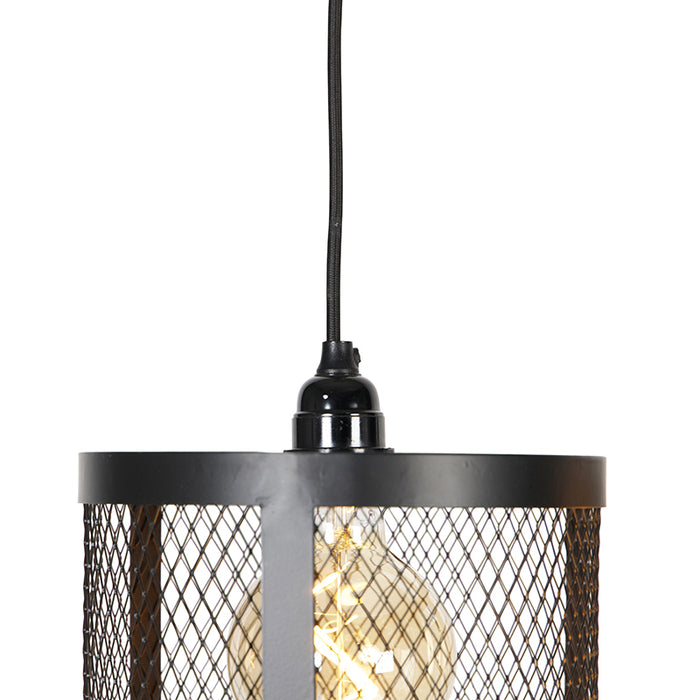 QAZQA Hanglamp cage_robusto - Bruin - Industrieel - L 100cm