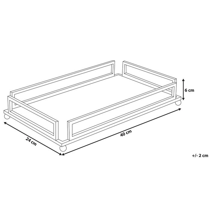 Beliani - PRIVAS - Dienblad - Blauw - Metaal