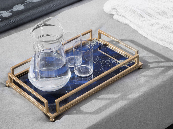 Beliani - PRIVAS - Dienblad - Blauw - Metaal