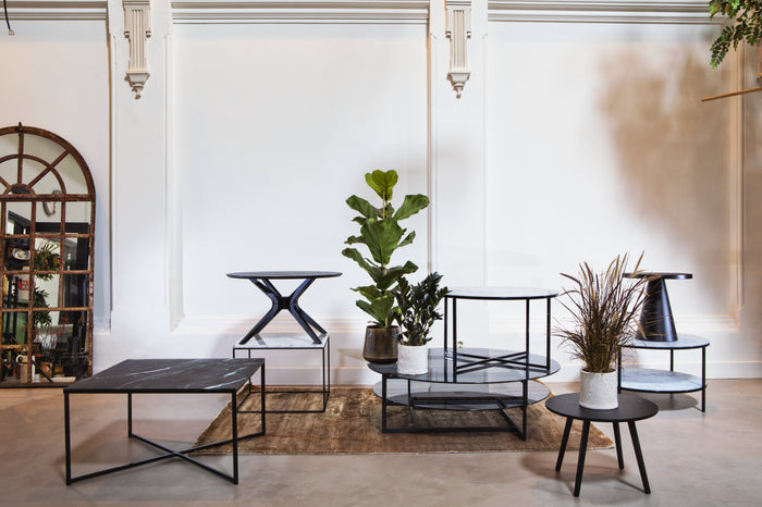 Rebellenclub Salontafel Glasgow Rond Ø80cm - Zwart