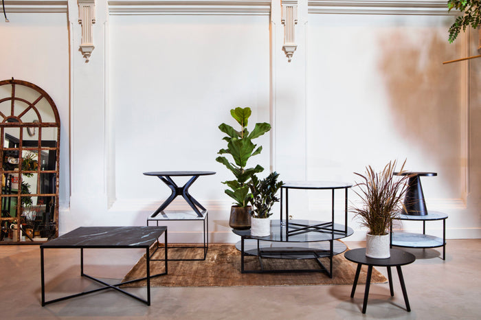 Rebellenclub Salontafel Glasgow Rond Ø80cm - Zwart