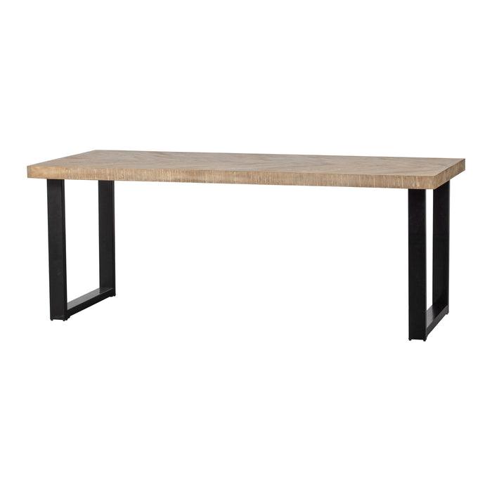 WOOOD Tablo Eettafel Visgraat - 180 x 90 cm - Bruin