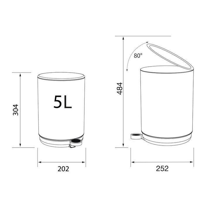 Sealskin Mind Pedaalemmer 5 liter Vrijstaand Donkergroen