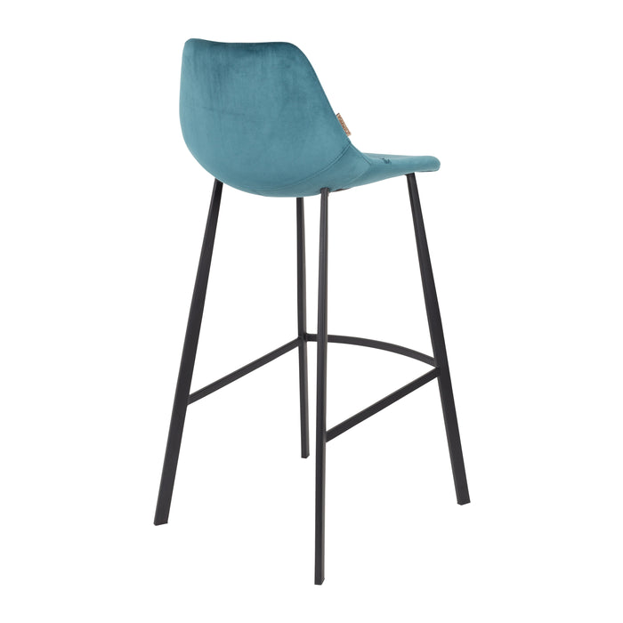 Dutchbone Franky Velvet Barkruk