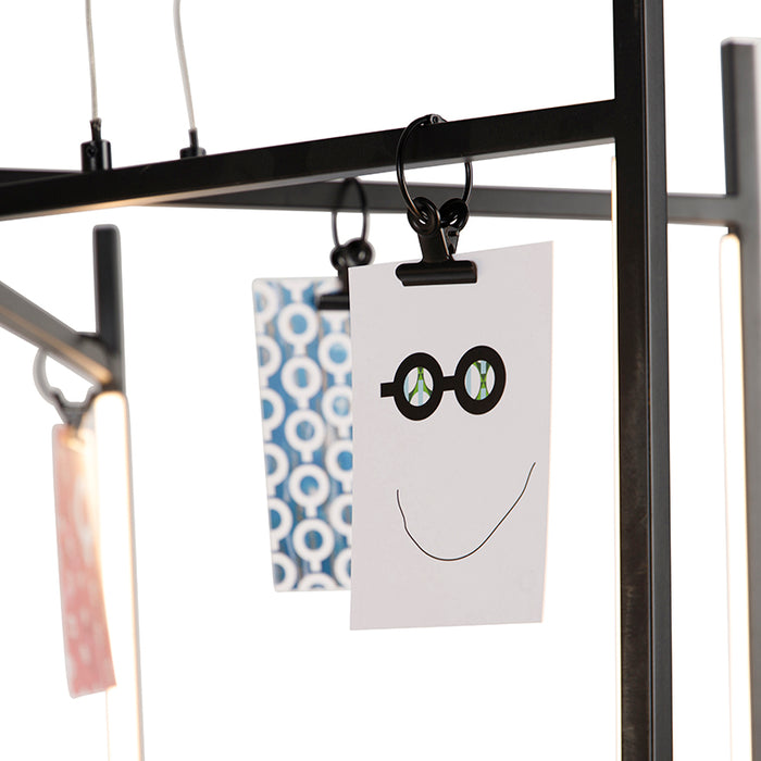 QAZQA LED Hanglamp kroon - Zwart - Design - D 89cm