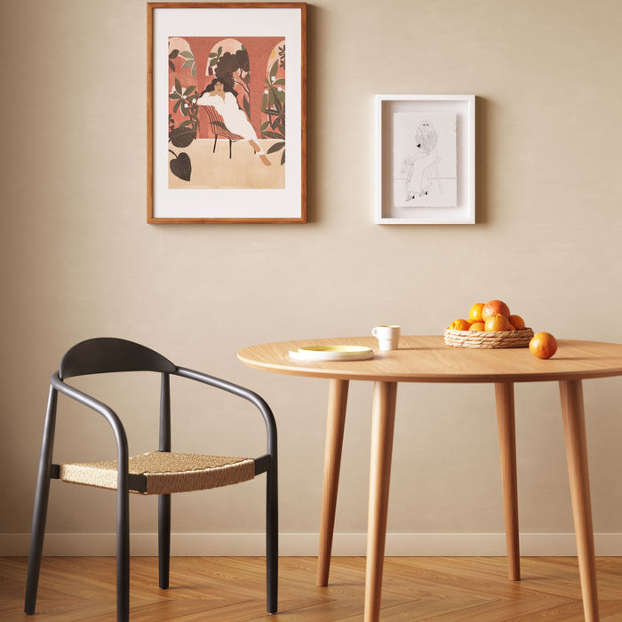 Kave Home Oqui Eettafel Uitschuifbaar Rond - 120/200 x 90 cm - Eiken