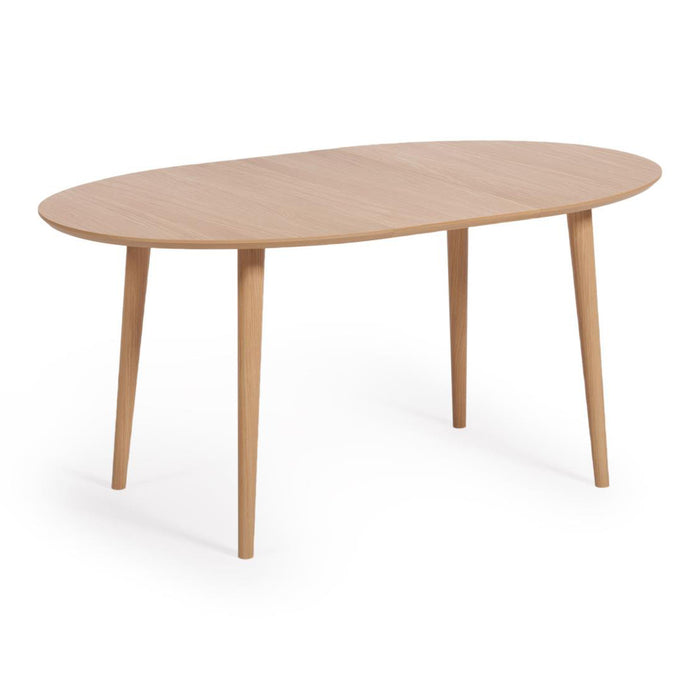Kave Home Oqui Eettafel Uitschuifbaar Rond - 120/200 x 90 cm - Eiken