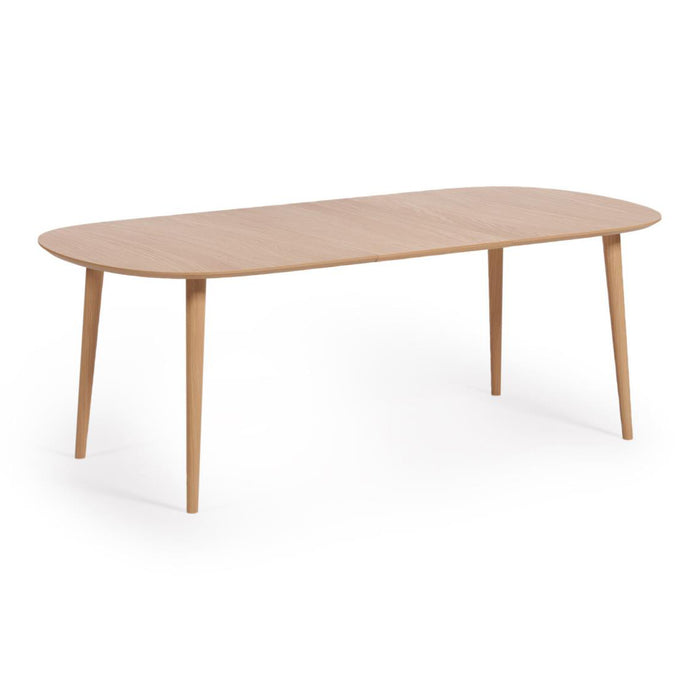 Kave Home Oqui Eettafel Uitschuifbaar Ovaal - 160/260 x 100 cm - Eiken