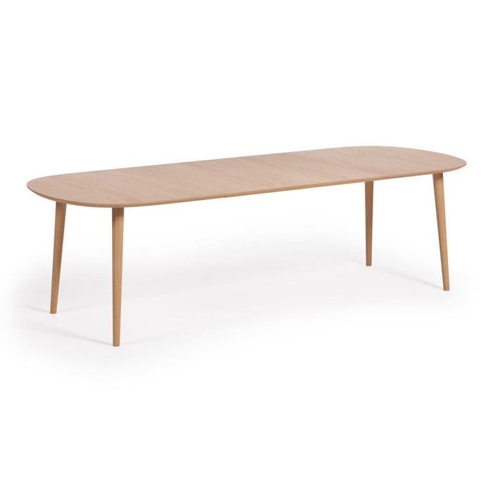 Kave Home Oqui Eettafel Uitschuifbaar Ovaal - 160/260 x 100 cm - Eiken
