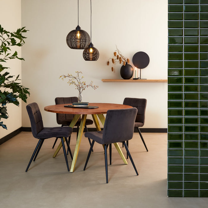 Light & Living Ornament op voet Lasim - Zwart - 35x10x56cm