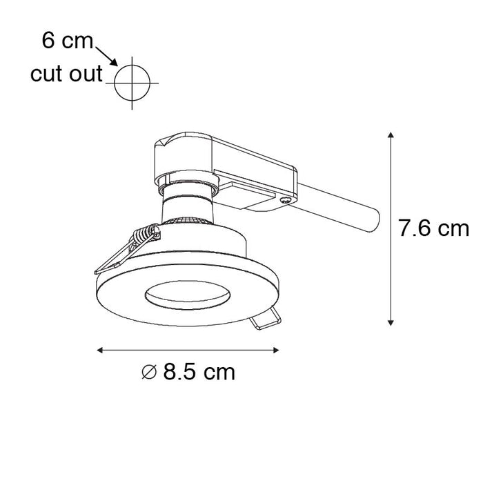 QAZQA Moderne badkamer inbouwspot wit - Shed