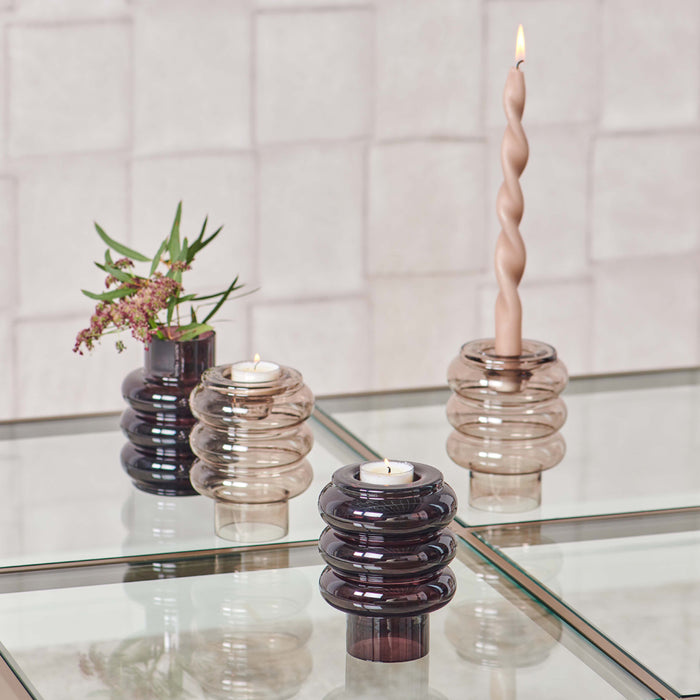 Riviera Maison Multiple Candle Holder Vase brown - 10.0x10.0x14.0 cm