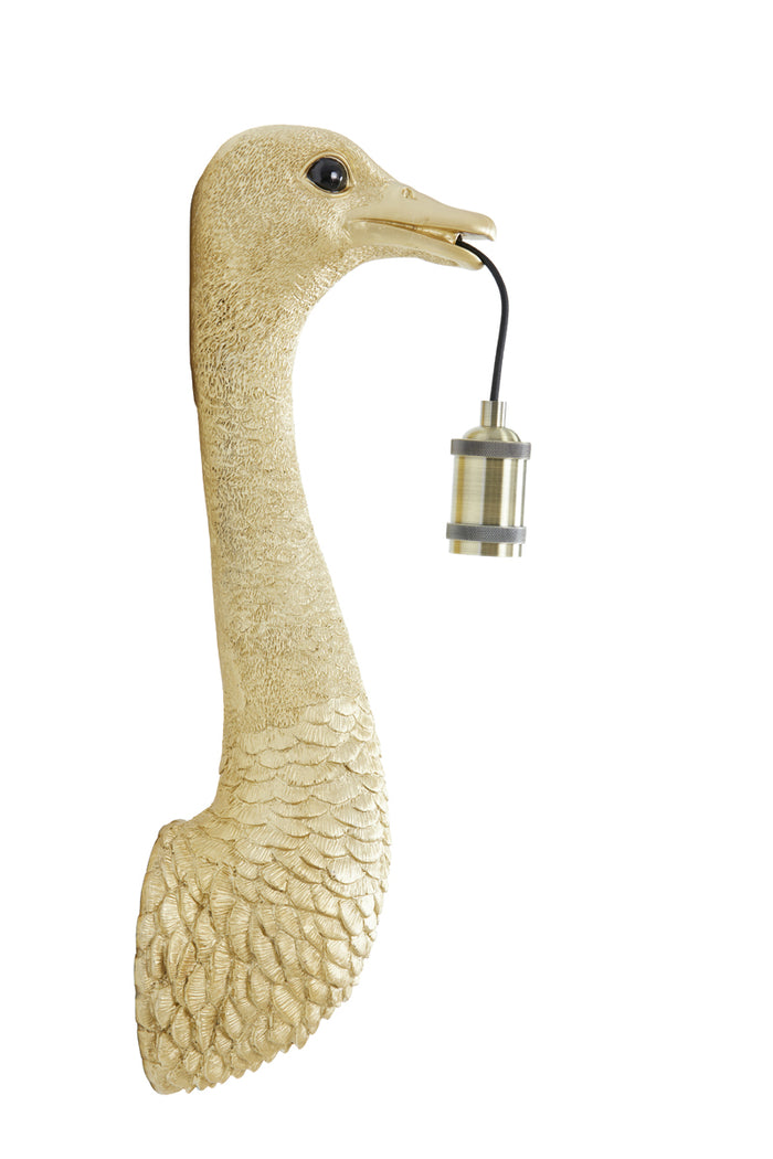Light & Living Wandlamp Ostrich - Goud - 18x15,5x57,5cm