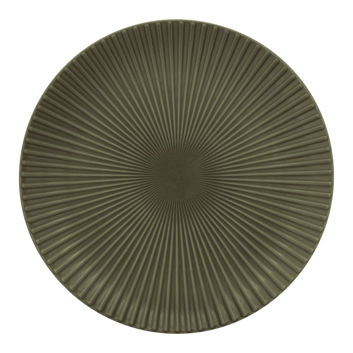 vtwonen Relievo Bord Ø 25,5 cm - Donkergroen