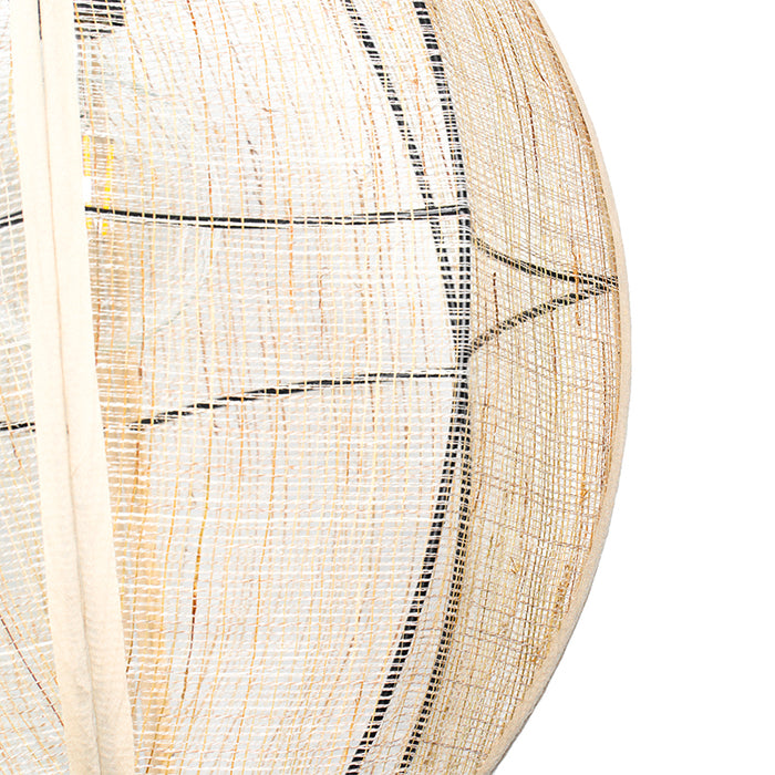 QAZQA Oosterse hanglamp bruin stof 35 cm - Rob