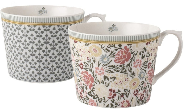 Laura Ashley Giftset 2 Bekers Assorti Bloem 30 cl.