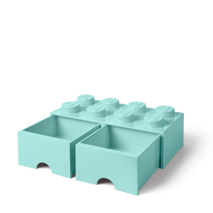 LEGO - Opberglade Brick 8, Aquablauw - LEGO