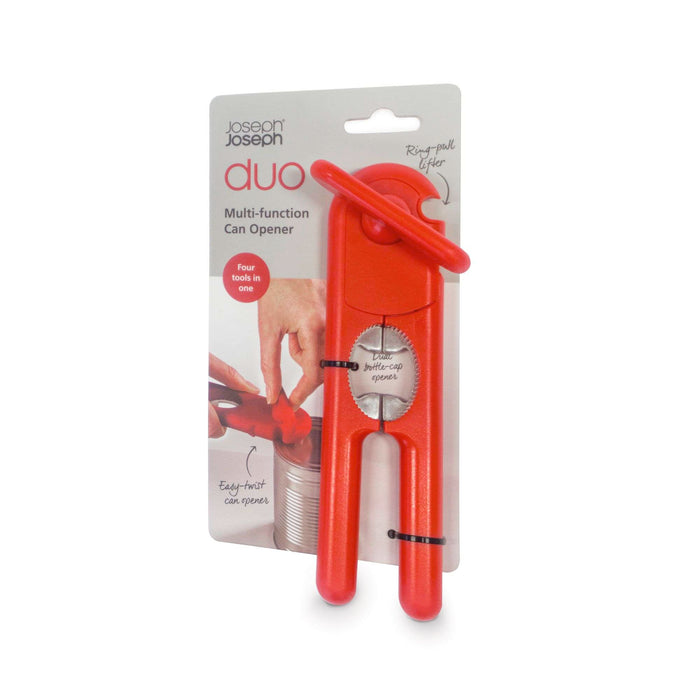 Multifunctionele Blikopener - 4-in-1 functie - Rood - Joseph Joseph |
