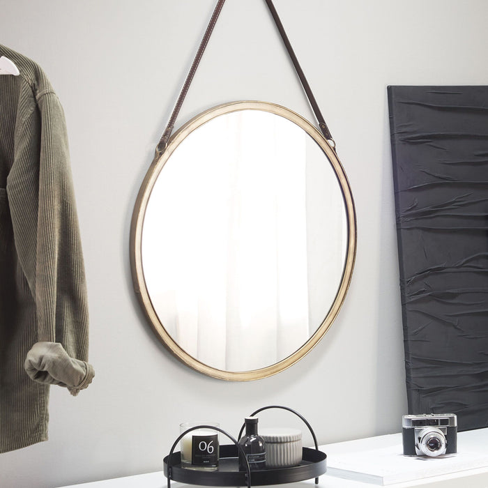 Beliani - AUTUN - Wandspiegel - Donkerbruin - IJzer