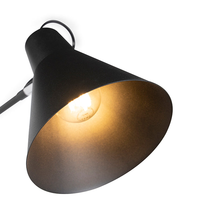 QAZQA Design wandlamp zwart verstelbaar - Luna