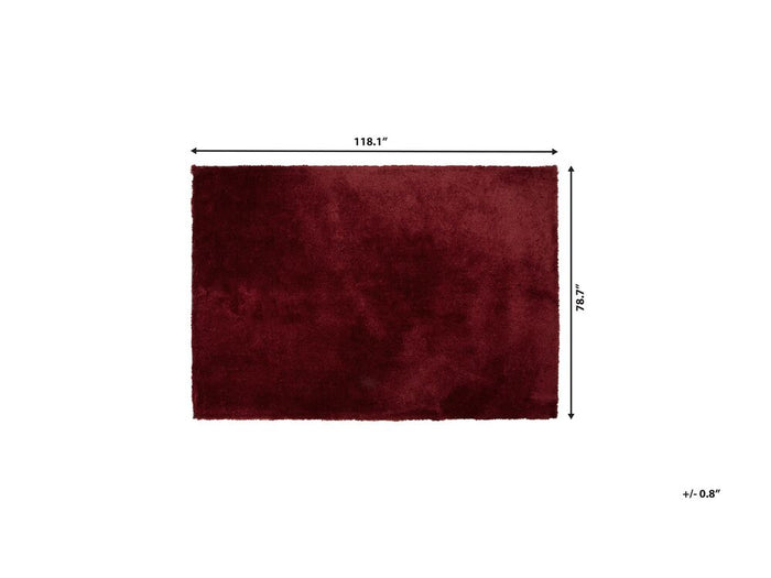 Beliani - EVREN - Shaggy vloerkleed - Rood - 200 x 300 cm - Polyester