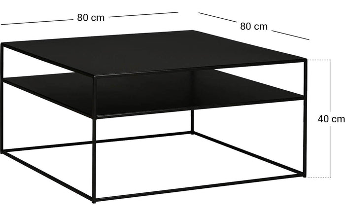 Goossens Salontafel Saar in Poedercoating zwart