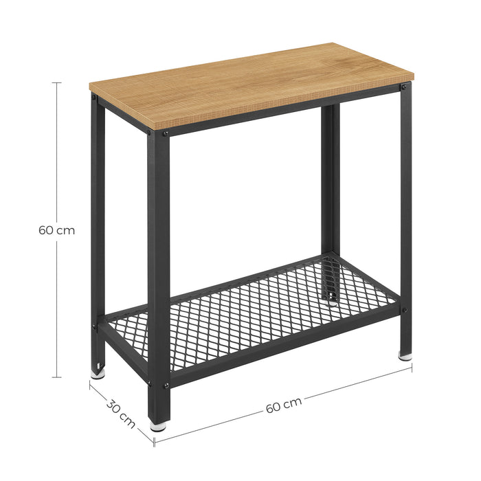 O'DADDY® Wandtafel - Sidetable Industrieel - 60x30x60cm - mangohout