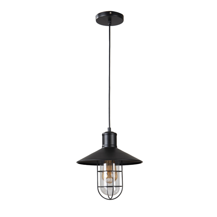 QUVIO Hanglamp metaal en glas - QUV5082L-BLACK