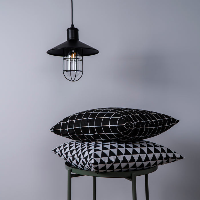 QUVIO Hanglamp metaal en glas - QUV5082L-BLACK