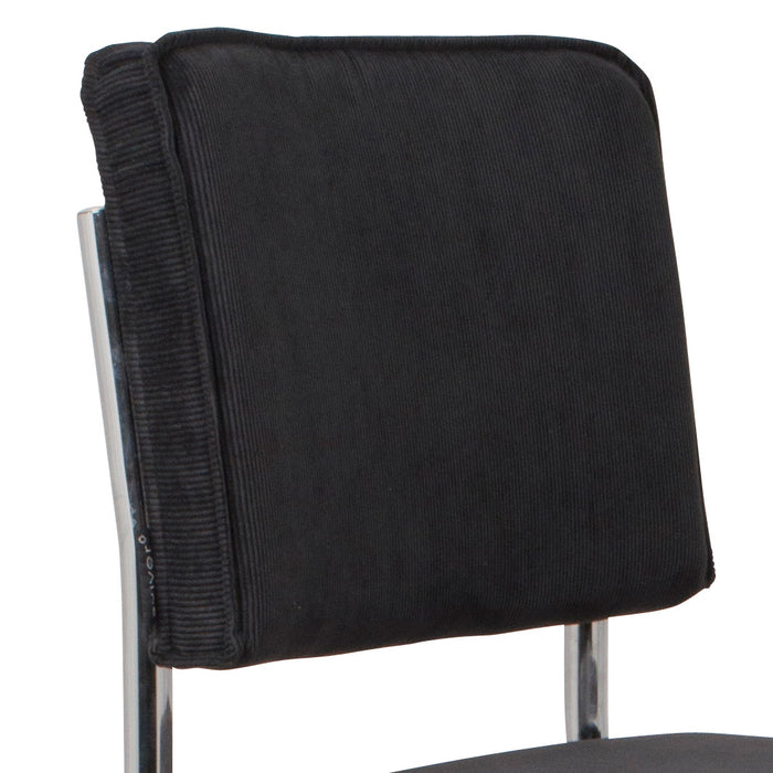 Zuiver Ridge Eetkamerstoel - Ribstof - Zwart