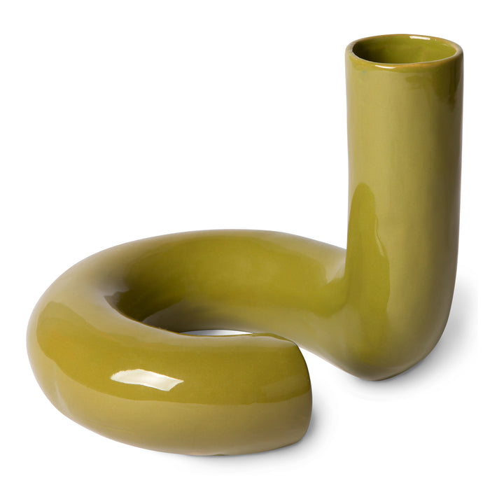 HKliving HK Objects Vaas - Glossy Olive